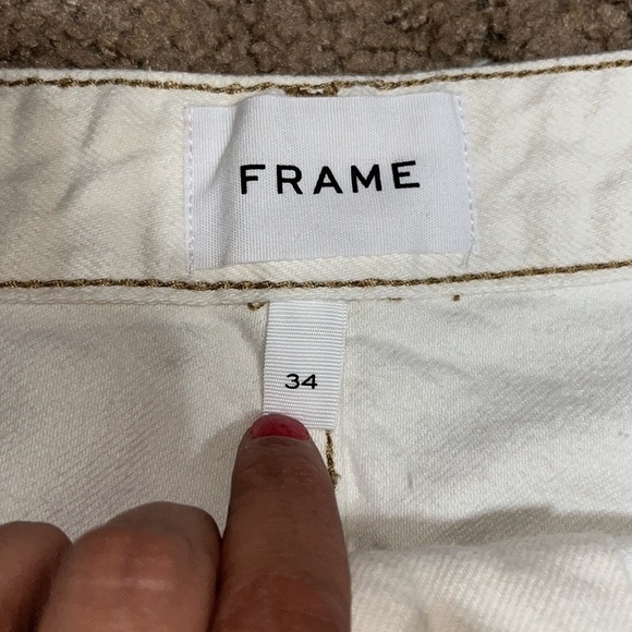 Frame Denim Midi Skirt Ecru 34 - Picture 8 of 9